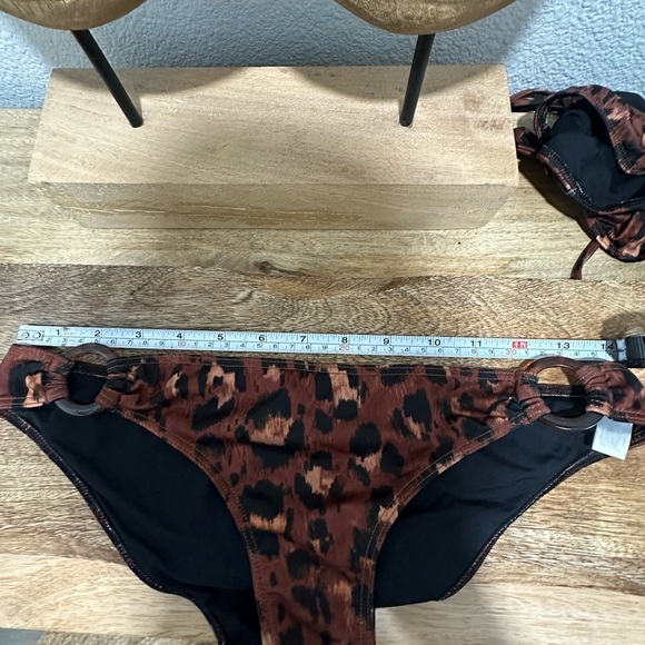 Sezane X Yse Leopard Print Bikini with Ring Accents size Small - Picture 3 of 4